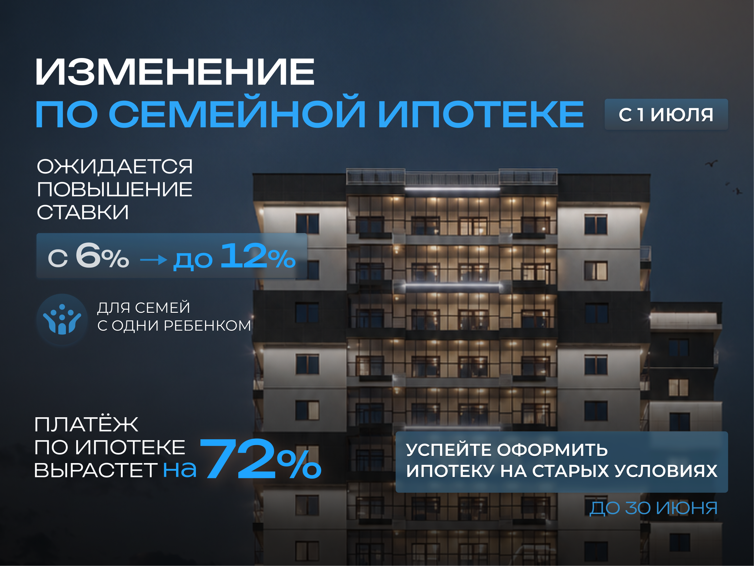 Изменения по программе Семейная ипотека